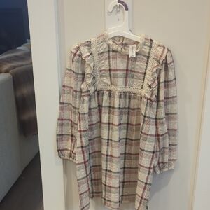 Plaid Kids Casual Dress